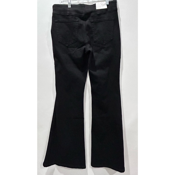 Anthropologie Ella Moss Pull on Stretch Flare Black Denim Jeans Size 10/30 NWT - Picture 8 of 8